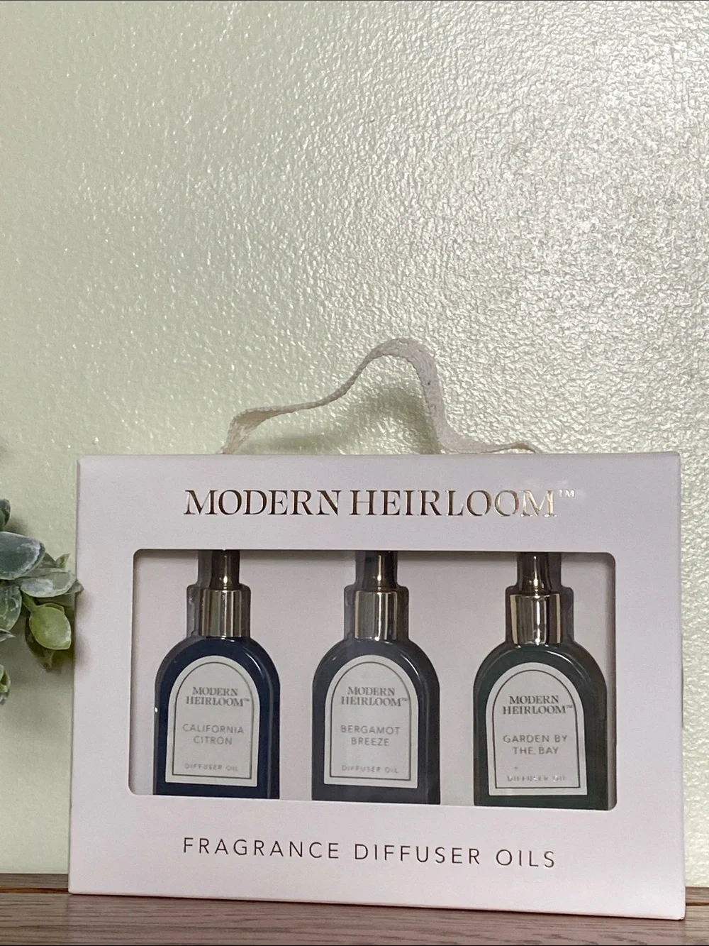 Modern Heirloom Fragrance Diffuser Oils 3 Bottle Set Sand & Fog NWT